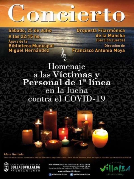 Concierto homenaje a las víctimas del COVID-19 en Coslada